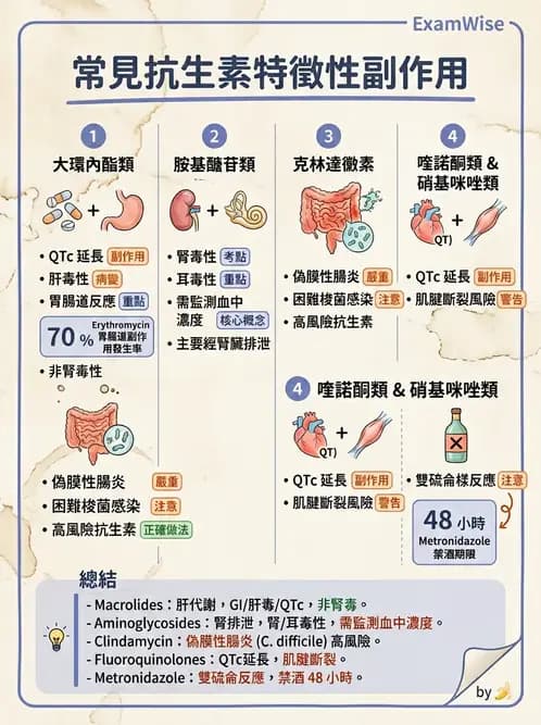 內專 - 抗生素機轉與藥理 - AI 圖文解析預覽