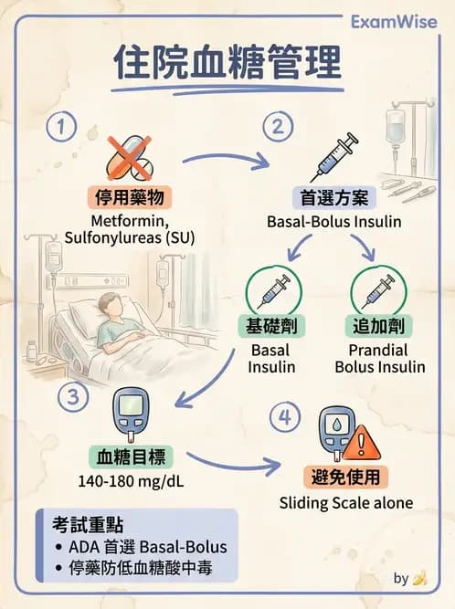 內專 - 糖尿病急慢性併發症與住院管理 - AI 圖文解析預覽