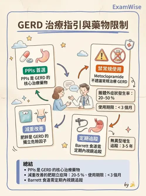 內專 - GERD、Barrett's食道與食道炎 - AI 圖文解析預覽