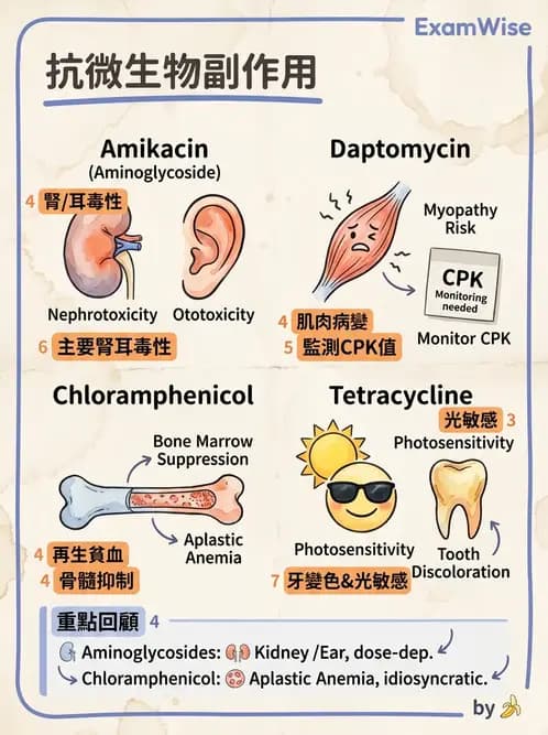 內專 - 抗生素機轉與藥理 - AI 圖文解析預覽