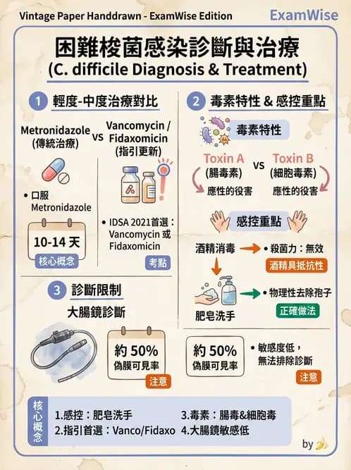 內專 - 厭氧菌、梭狀桿菌與特殊細菌 - AI 圖文解析預覽