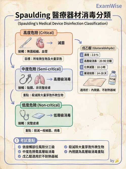護理師 - 無菌消毒與感染控制 - AI 圖文解析預覽