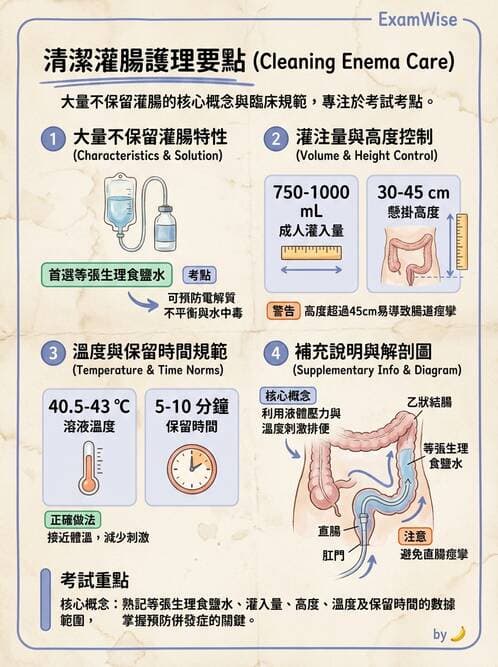 護理師 - 腸道排泄與灌腸護理 - AI 圖文解析預覽
