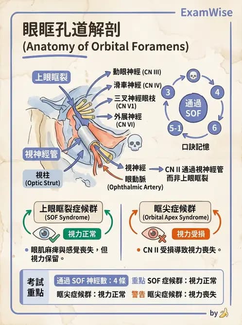 驗光師 - 眼窩骨骼與開口解剖 - AI 圖文解析預覽