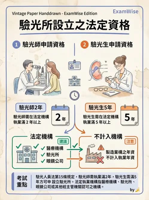 驗光師 - 驗光所設立與設置標準 - AI 圖文解析預覽