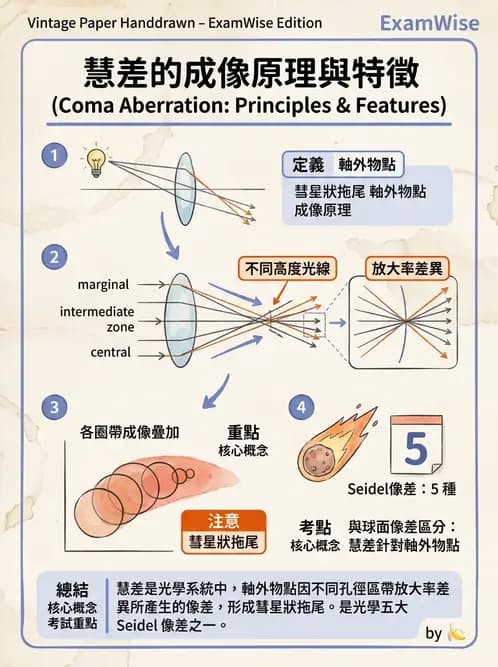 驗光師 - 幾何像差(球面像差、彗差與畸變) - AI 圖文解析預覽