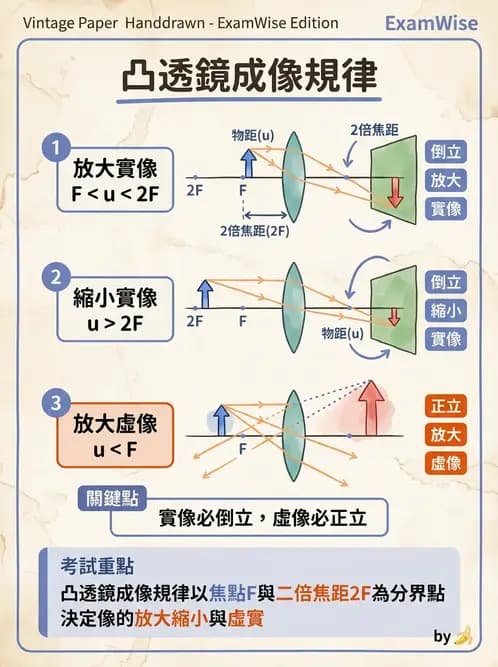 驗光師 - 薄透鏡成像計算與成像性質 - AI 圖文解析預覽