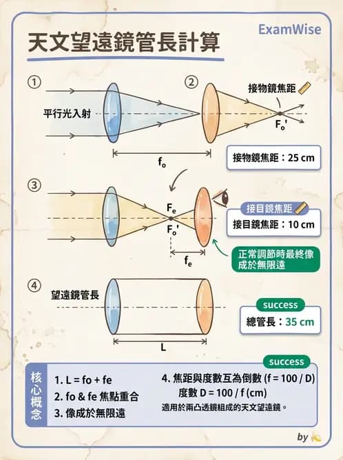 驗光師 - 薄透鏡成像計算與成像性質 - AI 圖文解析預覽