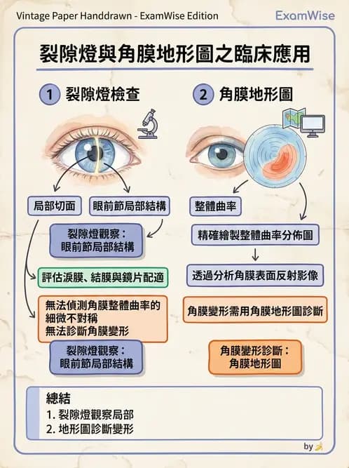 驗光師 - 裂隙燈與角膜弧度檢查 - AI 圖文解析預覽