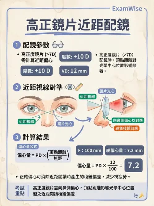 驗光師 - 放大原理與近距離光學計算 - AI 圖文解析預覽