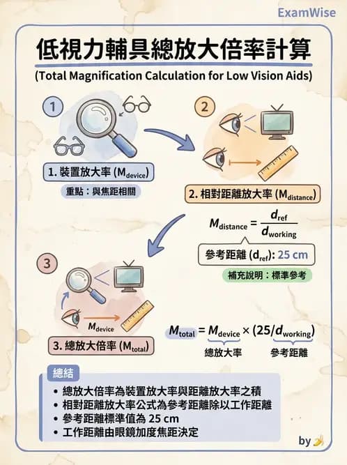 驗光師 - 放大原理與近距離光學計算 - AI 圖文解析預覽