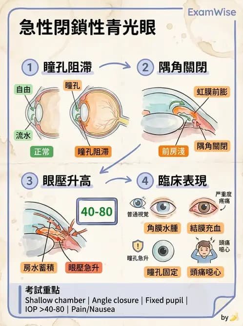 驗光師 - 青光眼分類、病因與危險因子 - AI 圖文解析預覽