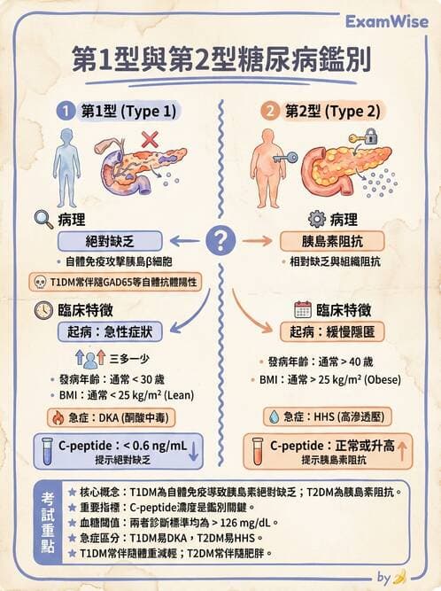 護理師 - 糖尿病基礎與藥物治療 - AI 圖文解析預覽