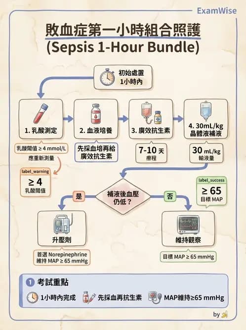 護理師 - 休克與敗血症護理 - AI 圖文解析預覽