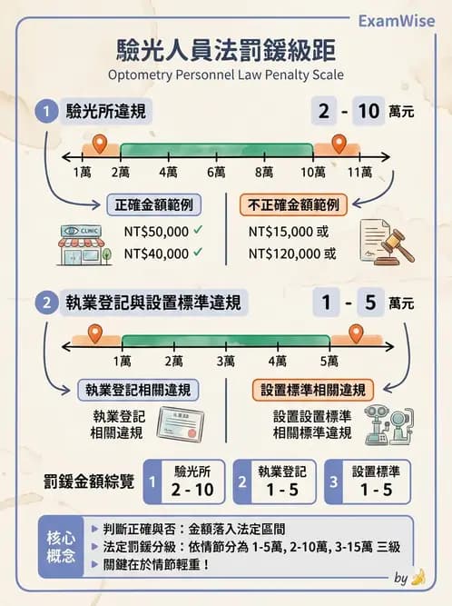 驗光師 - 業務紀錄與收費倫理罰則 - AI 圖文解析預覽