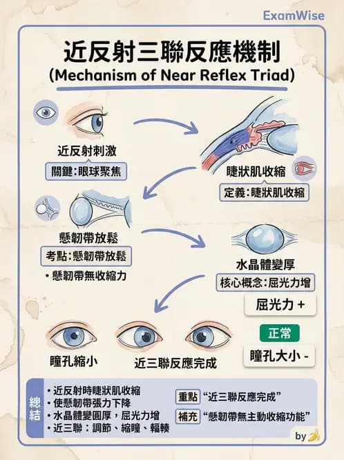 驗光師 - 調節機制與調節量計算 - AI 圖文解析預覽