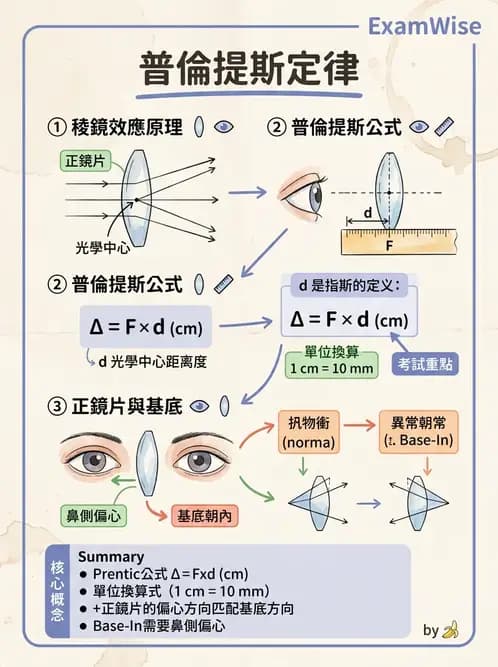 驗光師 - 稜鏡效應計算與偏心配鏡 - AI 圖文解析預覽