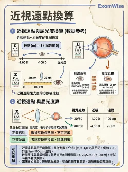 驗光師 - 屈光不正與近視遠視 - AI 圖文解析預覽