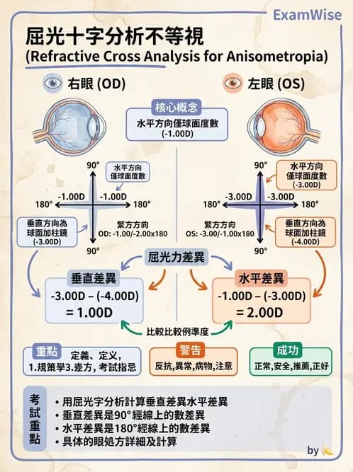 驗光師 - 散光、不等視與不等像 - AI 圖文解析預覽