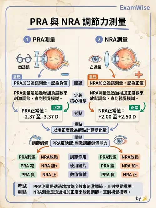 驗光師 - 老花眼主觀驗光與相對調節力 - AI 圖文解析預覽