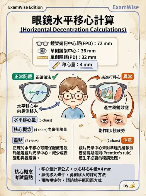 驗光師 - 稜鏡效應與移心計算 - AI 圖文解析預覽