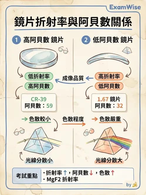 驗光師 - 鏡片材料特性與光學設計 - AI 圖文解析預覽