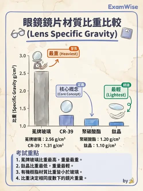 驗光師 - 鏡片材料特性與光學設計 - AI 圖文解析預覽