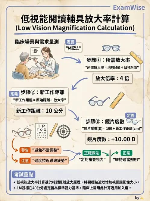 驗光師 - 放大原理與近距離光學計算 - AI 圖文解析預覽