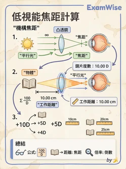 驗光師 - 放大原理與近距離光學計算 - AI 圖文解析預覽