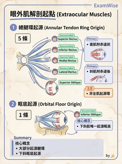 驗光師 - 眼外肌與眼球運動 - AI 圖文解析預覽