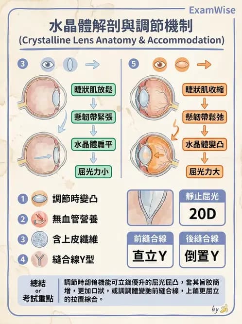 驗光師 - 水晶體與玻璃體 - AI 圖文解析預覽