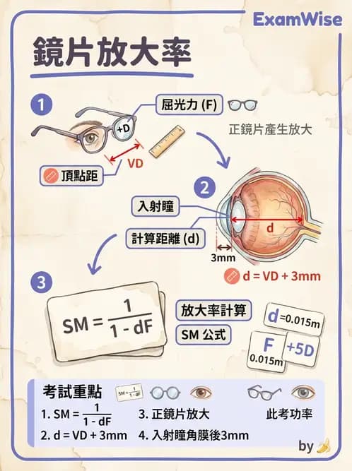 驗光師 - 鏡片放大率、材質與特殊鏡片 - AI 圖文解析預覽