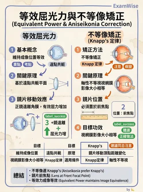 驗光師 - 頂點距離換算與等效處方 - AI 圖文解析預覽