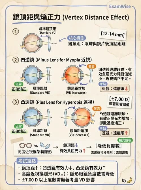 驗光師 - 頂點距離換算與等效處方 - AI 圖文解析預覽