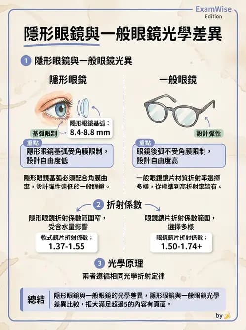 驗光師 - 鏡片材質、鍍膜與隱形眼鏡 - AI 圖文解析預覽
