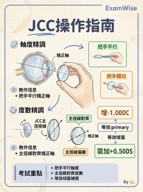 驗光師 - 傑克森交叉圓柱鏡散光檢查 - AI 圖文解析預覽