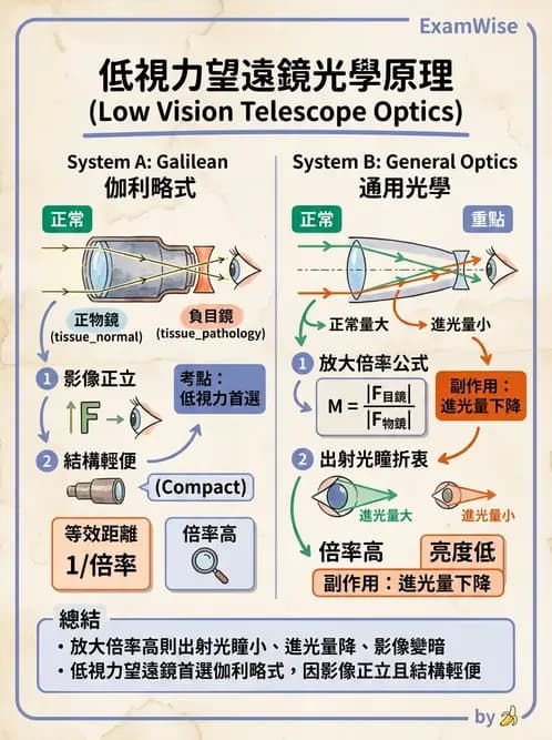 驗光師 - 望遠鏡光學原理與計算 - AI 圖文解析預覽