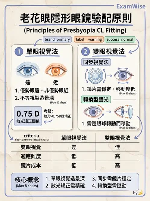 驗光師 - 老花隱形眼鏡驗配 - AI 圖文解析預覽