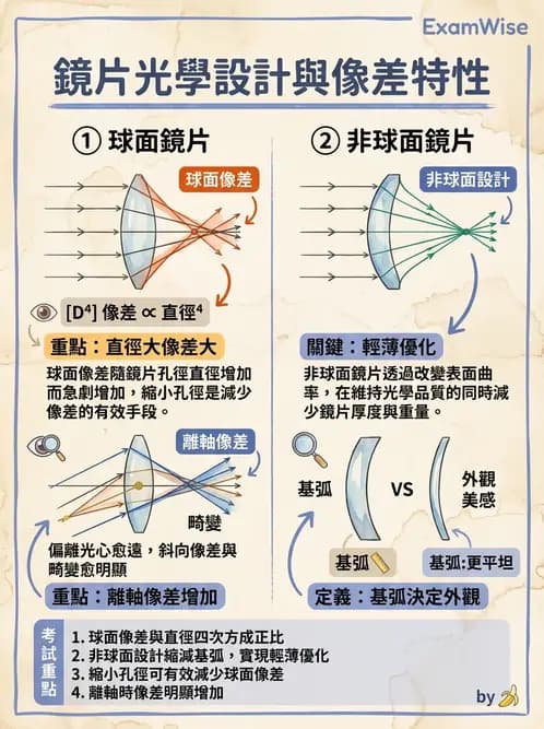 驗光師 - 鏡片材料特性與光學設計 - AI 圖文解析預覽