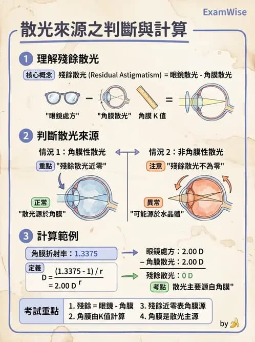 驗光生 - 散光分類、不等視與不等像 - AI 圖文解析預覽