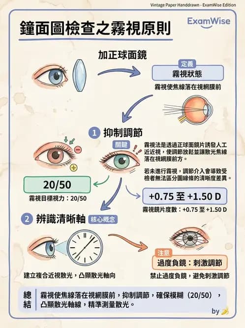 驗光生 - 散光鐘面圖與圖形法檢查 - AI 圖文解析預覽