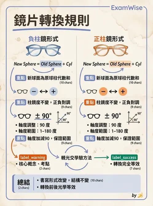 驗光生 - 屈光處方計算、轉換與矯正鏡片光學 - AI 圖文解析預覽