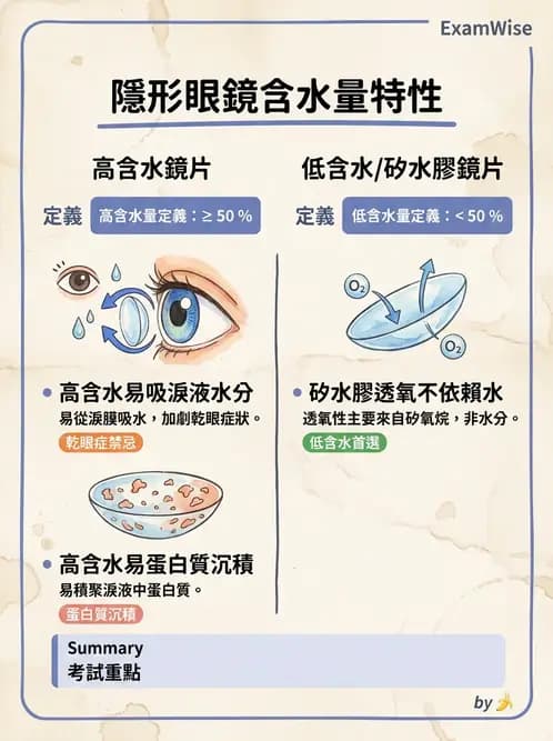 驗光生 - 鏡片材質特性與透氧性 - AI 圖文解析預覽