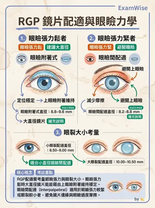 驗光生 - 硬式隱形眼鏡驗配原則與臨床決策 - AI 圖文解析預覽