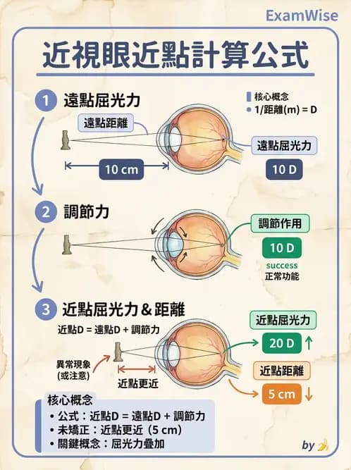 驗光生 - 調節、老花眼與臨床眼光學應用 - AI 圖文解析預覽
