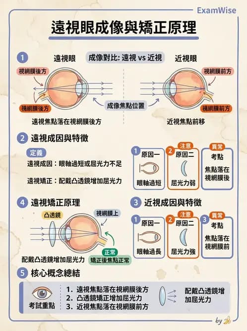 驗光生 - 屈光不正基礎:近視、遠視與視網膜影像 - AI 圖文解析預覽