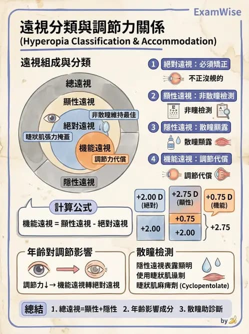 驗光生 - 調節、老花眼與臨床眼光學應用 - AI 圖文解析預覽