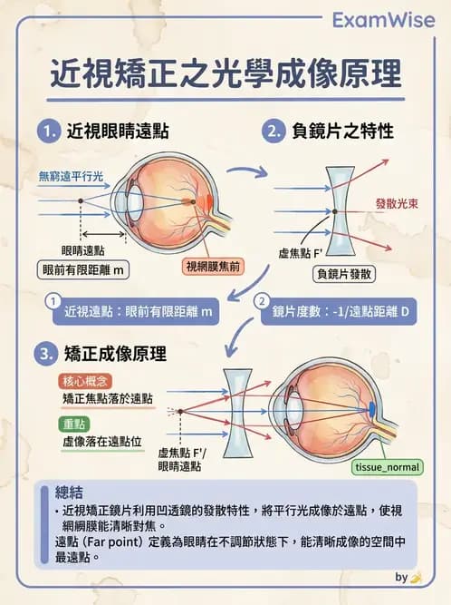 驗光生 - 屈光不正基礎:近視、遠視與視網膜影像 - AI 圖文解析預覽