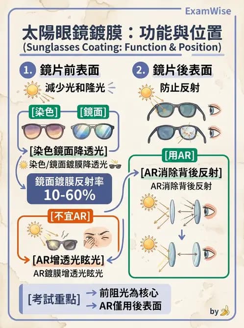 驗光生 - 鏡片鍍膜與光學處理 - AI 圖文解析預覽