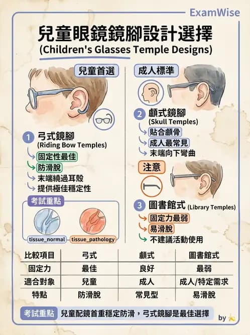 驗光生 - 鏡架材料、規格測量與特殊用途眼鏡 - AI 圖文解析預覽